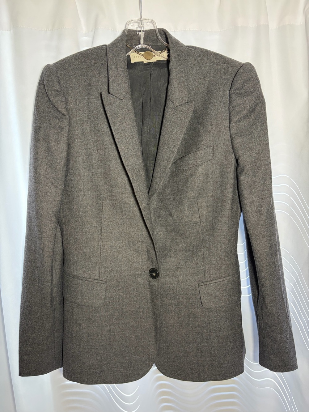 STELLA McCARTNEY Gray Wool One Button Blazer size 40